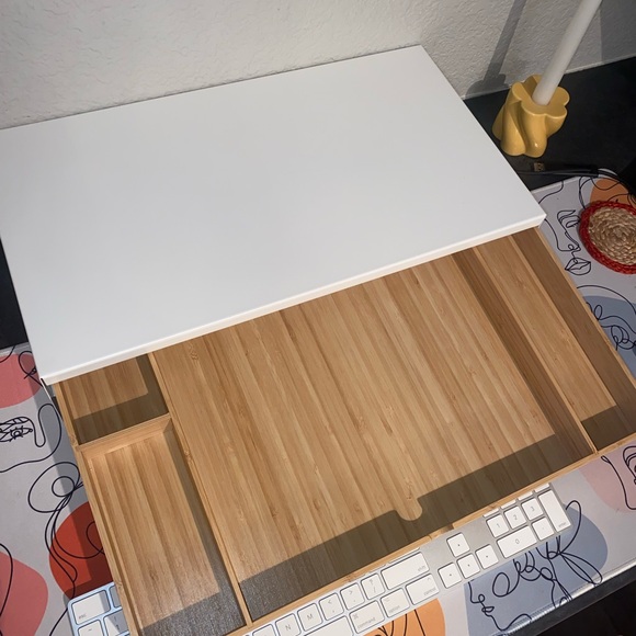 Ikea ELLOVEN Monitor stand with drawer, white - Picture 7 of 10